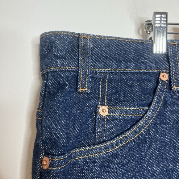 Vintage Deadstock Levis 505 Orange Tab Jeans Mens Size 46x32 90s Rigid Dark - Picture 2 of 7